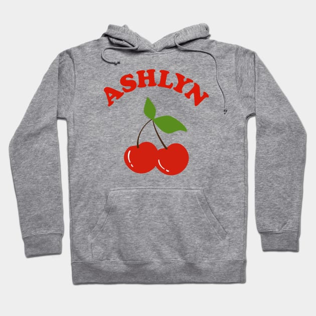 Ashlyn Name Personalized Vintage Cherry Hoodie by xsylx
